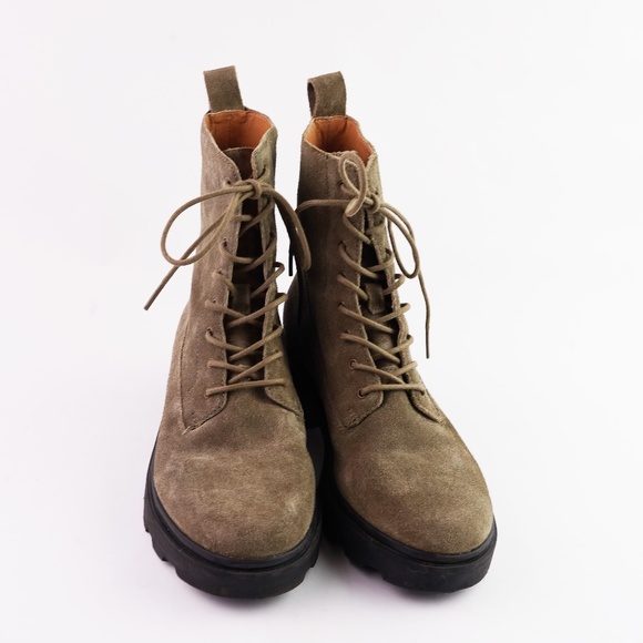 MADEWELL Size 8 The Shelton Lace-Up Boot in Burnt Olive Suede - Picture 4 of 10